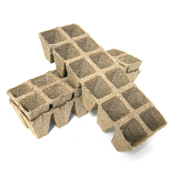 Pots carrés biodégradables 3.5x3.5cm - 6x6cm - 8x8cm – Image 3